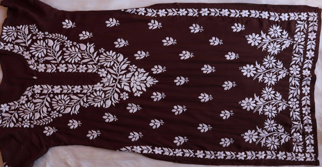 Ferisha Chocolate Brown Long Modal Kurta
