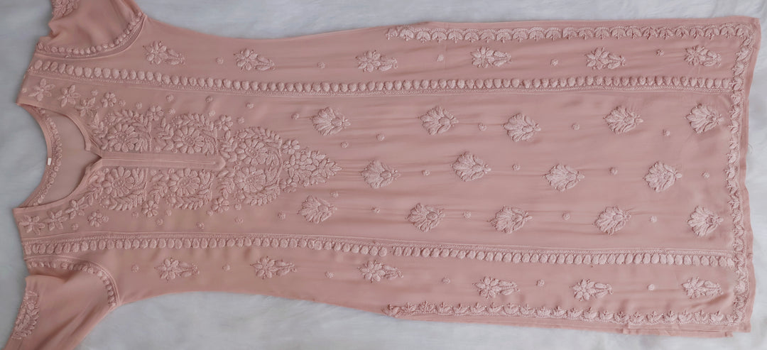 Heer Rose Beige Viscose Georgette Kurta