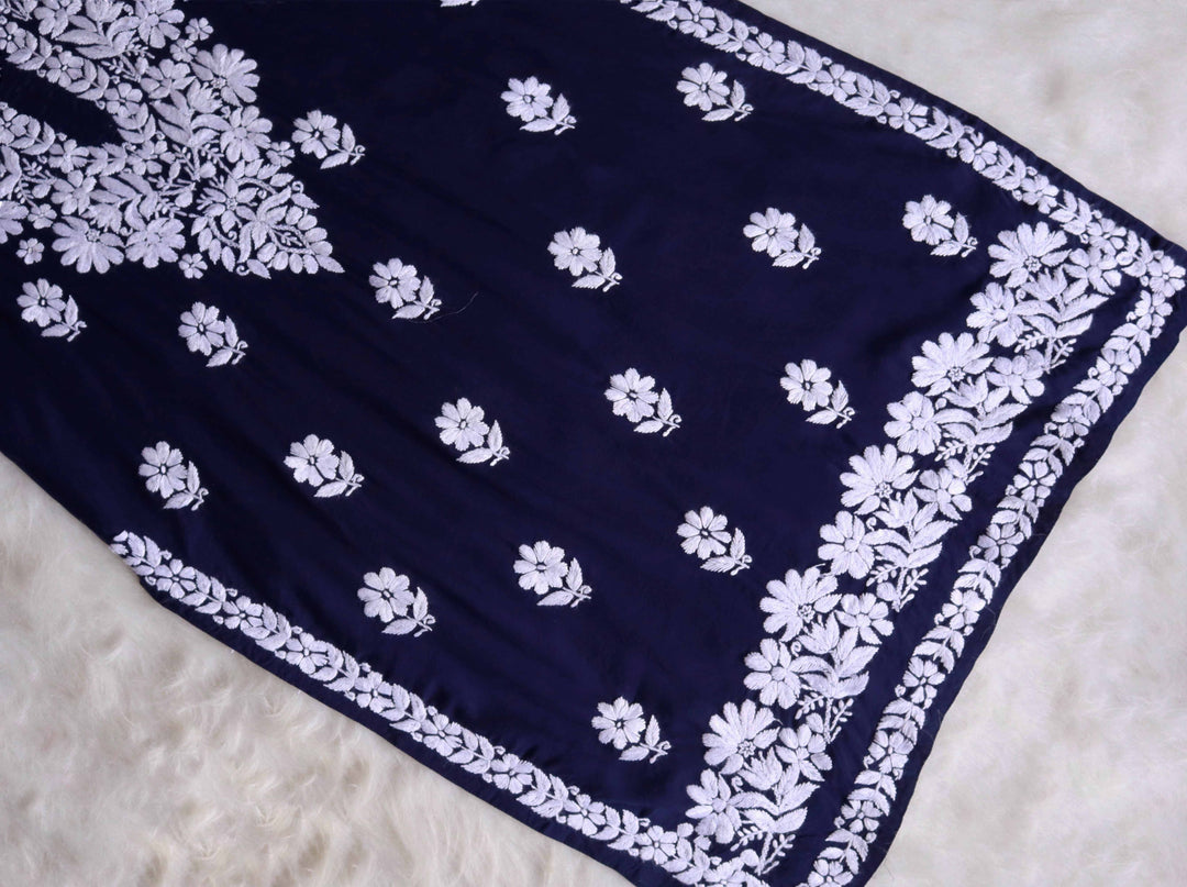 Mariyam Navy Blue Long Modal Kurta