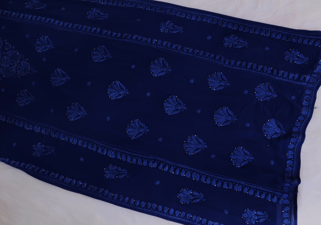 Heer Royal Blue Viscose Georgette Kurta