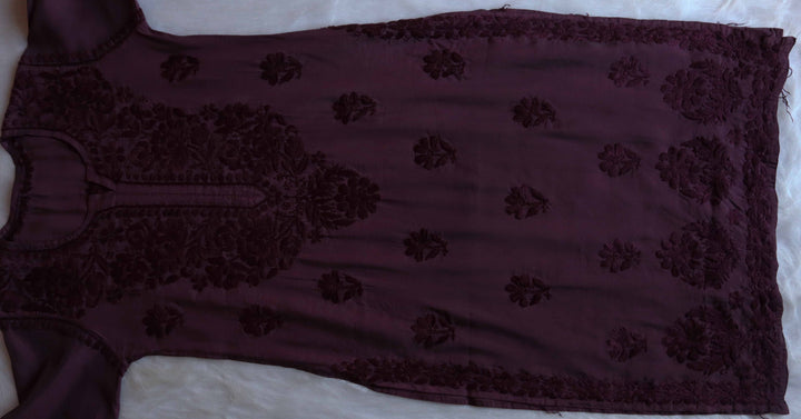Jannat Smoky Purple Chanderi Kurta