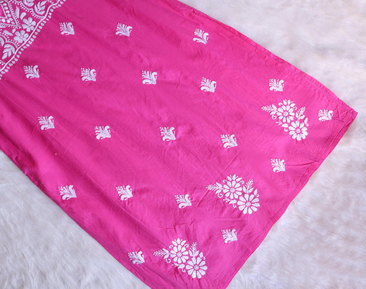 Mehr Pink Long Cotton kurta