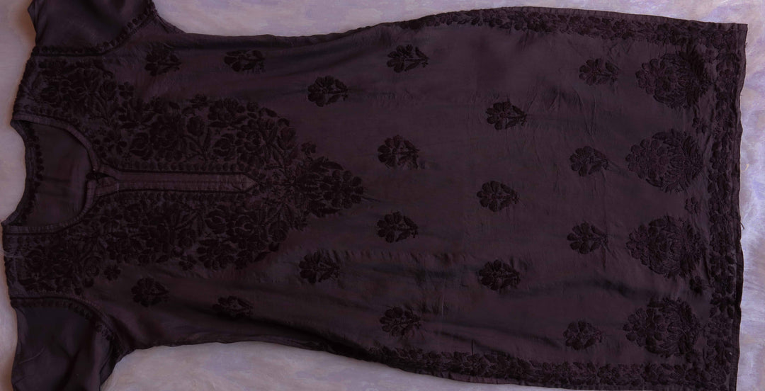 Jannat Chocolate Brown Chanderi Kurta
