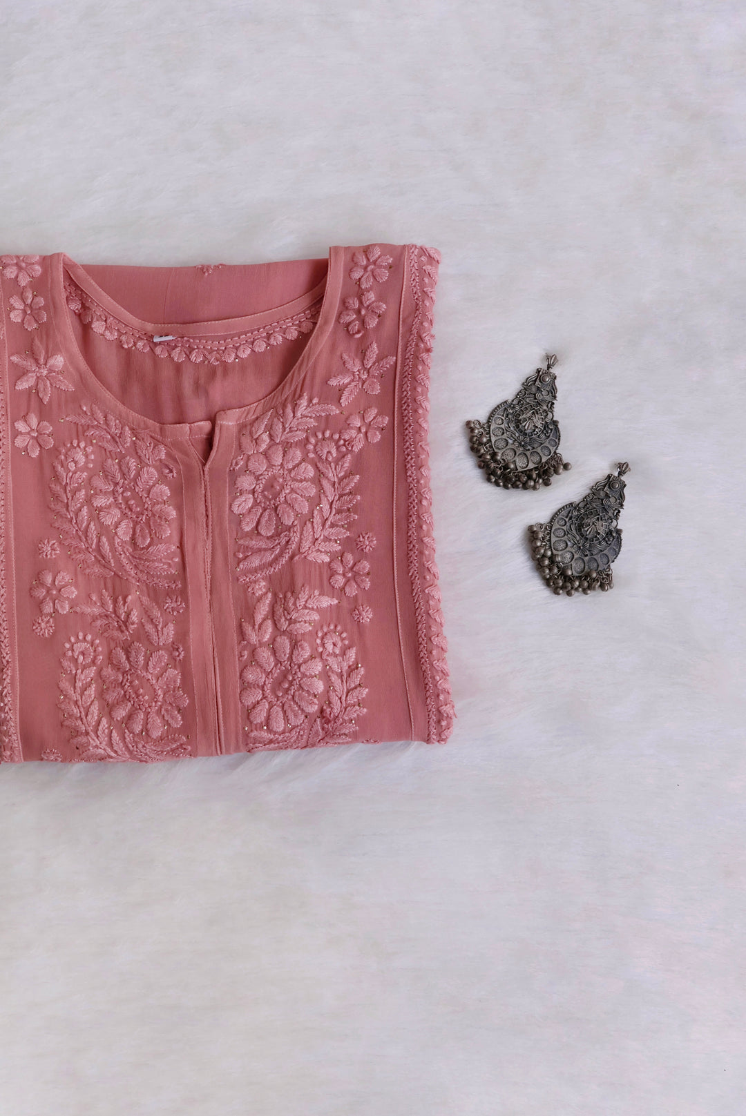 Heer Rose Brown Viscose Georgette Kurta