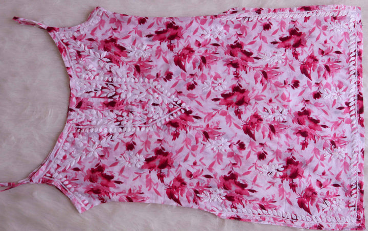Nuresa Baby Pink Mulmul Strappy kurta