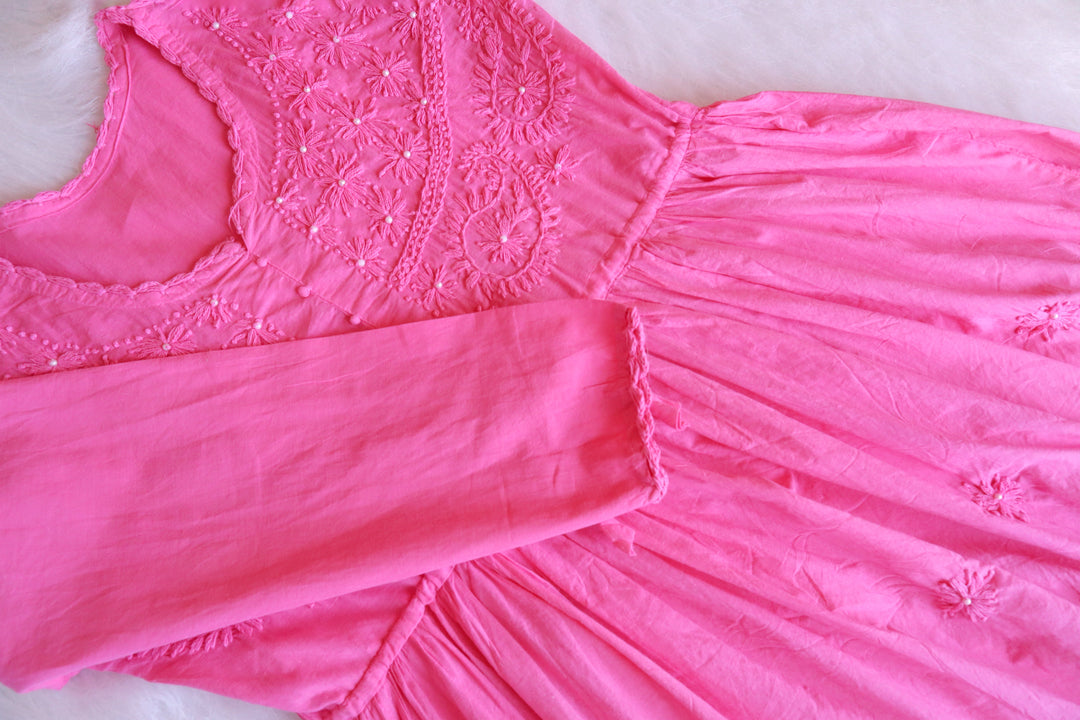 Zohra Pink Pearl short Frock