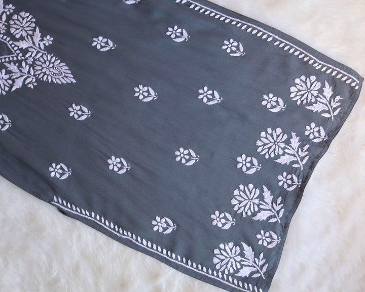 Mehr Grey Long Rayon kurta