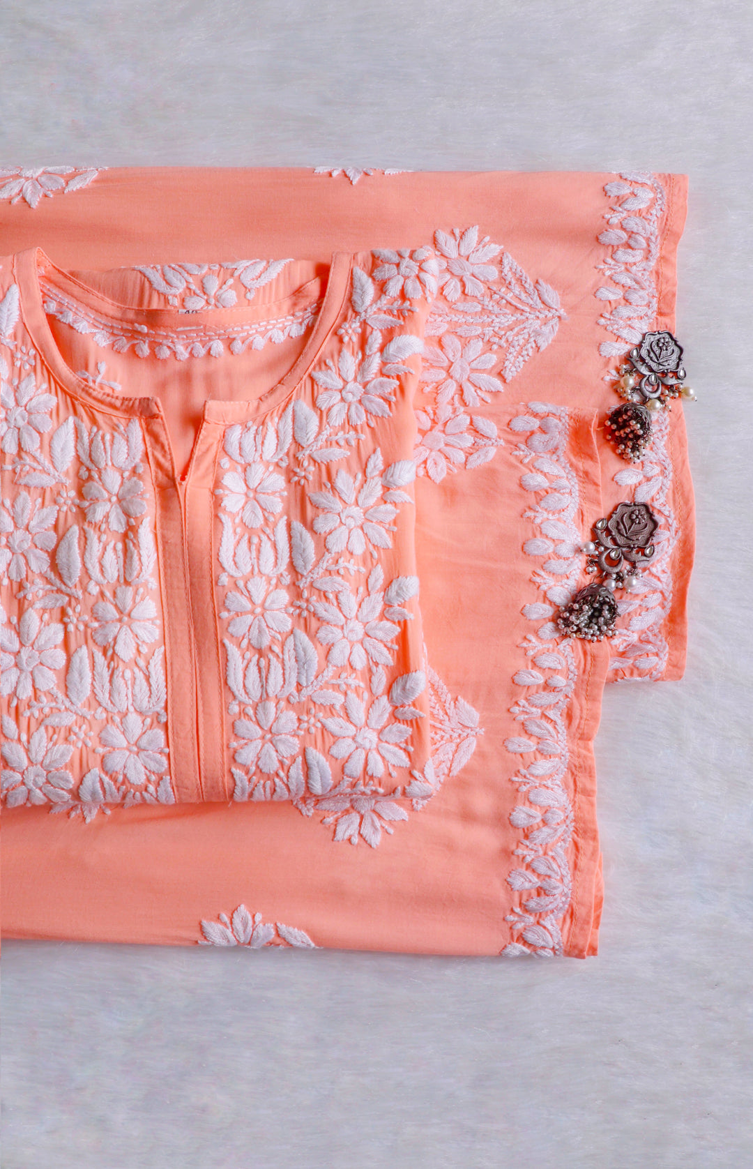 Zahrah Pastel Peach Pure Modal set