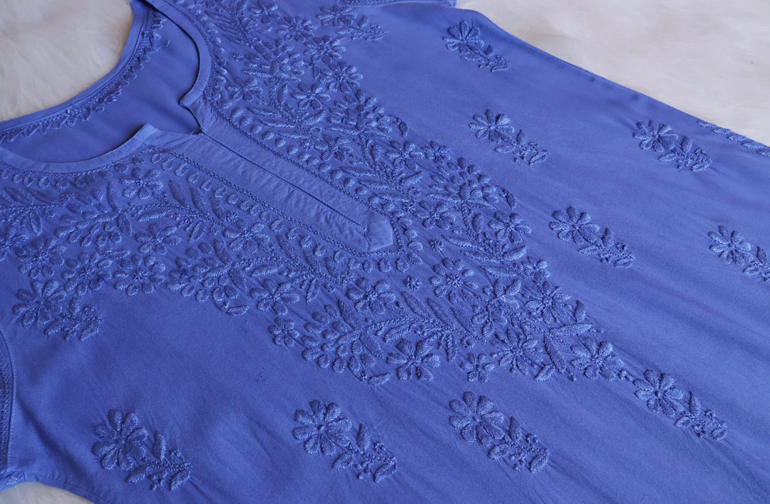 Azel Ice Blue 2 piece Rayon set