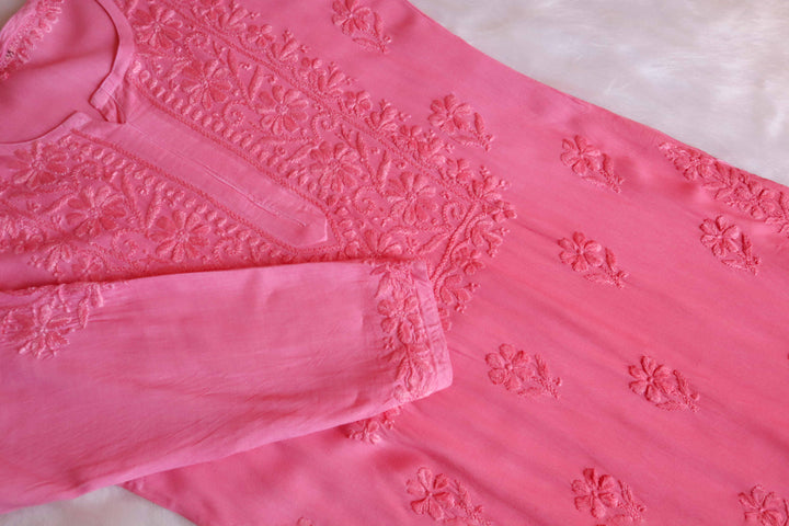 Aayat Rose Pink Rayon Kurta Pant set