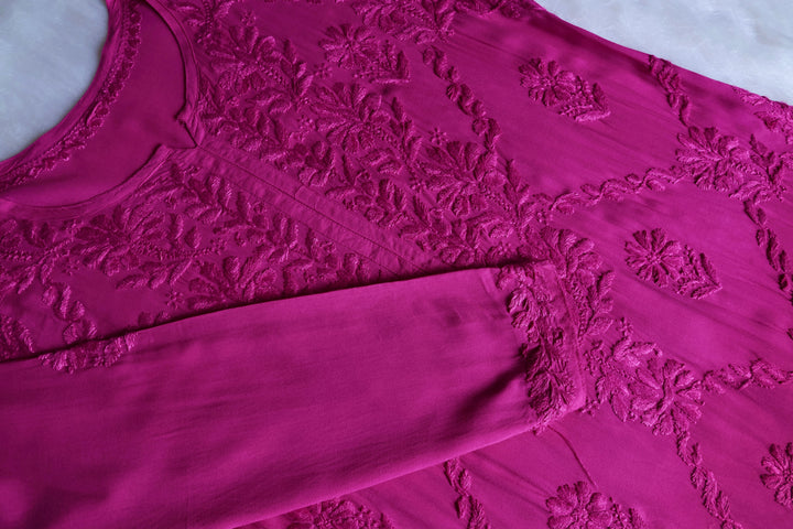 Alanah Deep Pink Long Modal Kurta