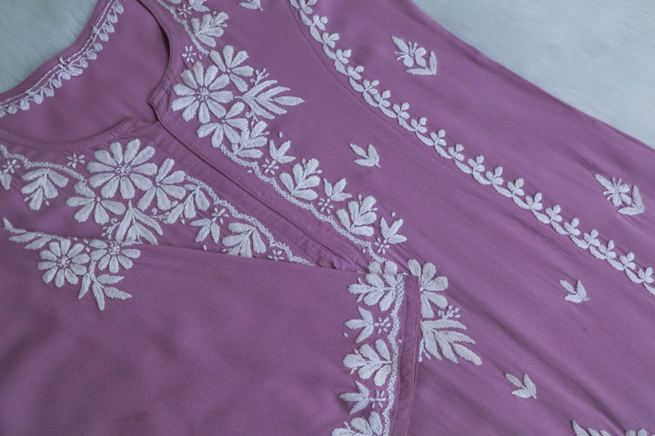 Zainab Lavender Long Rayon kurta