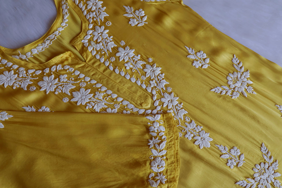 Mahnoor Mustard Modal Silk Kurta Set