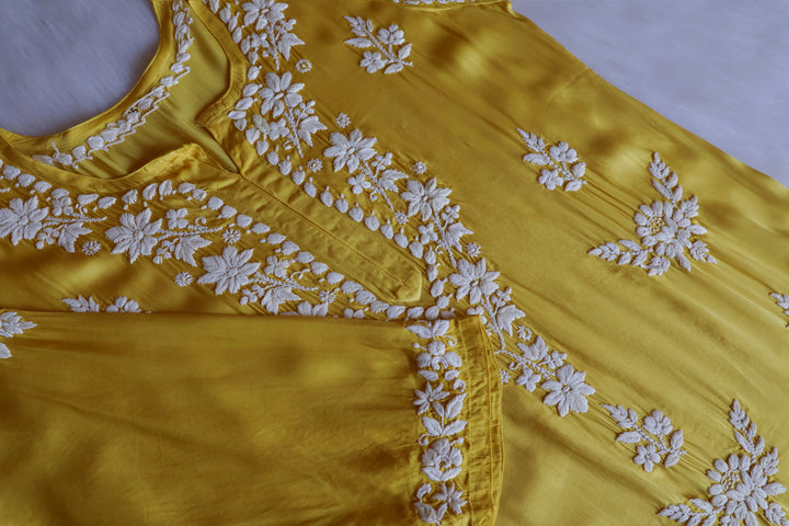 Mahnoor Mustard Modal Silk Kurta Set