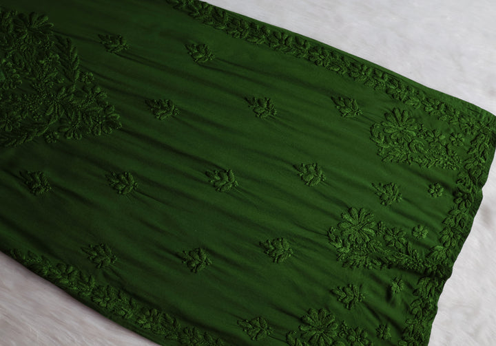 Enaara Deep Green Potli Button Rayon set