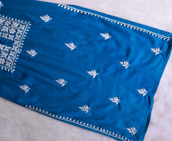 Zyra Peacock Blue Cotton Kurta