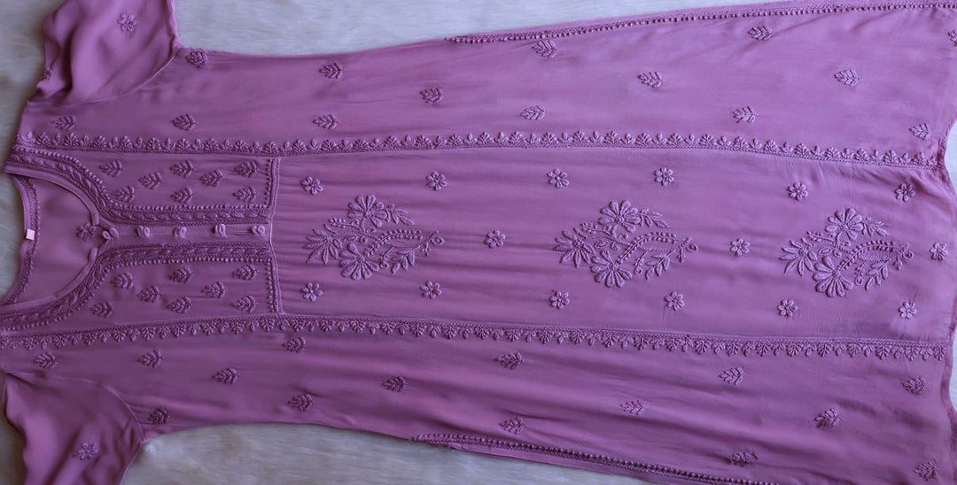Duaa Dusty Purple Viscose Georgette Kurta