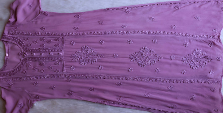 Duaa Dusty Purple Viscose Georgette Kurta