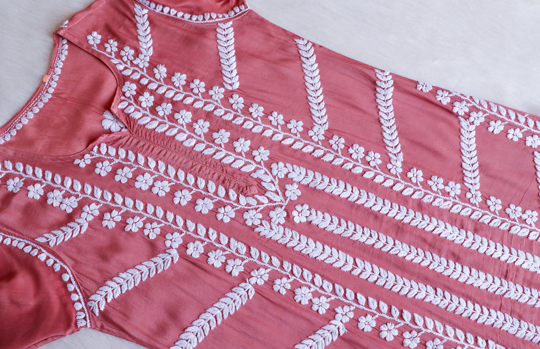 Hanaa Rose Brown Crepe Silk Kurta