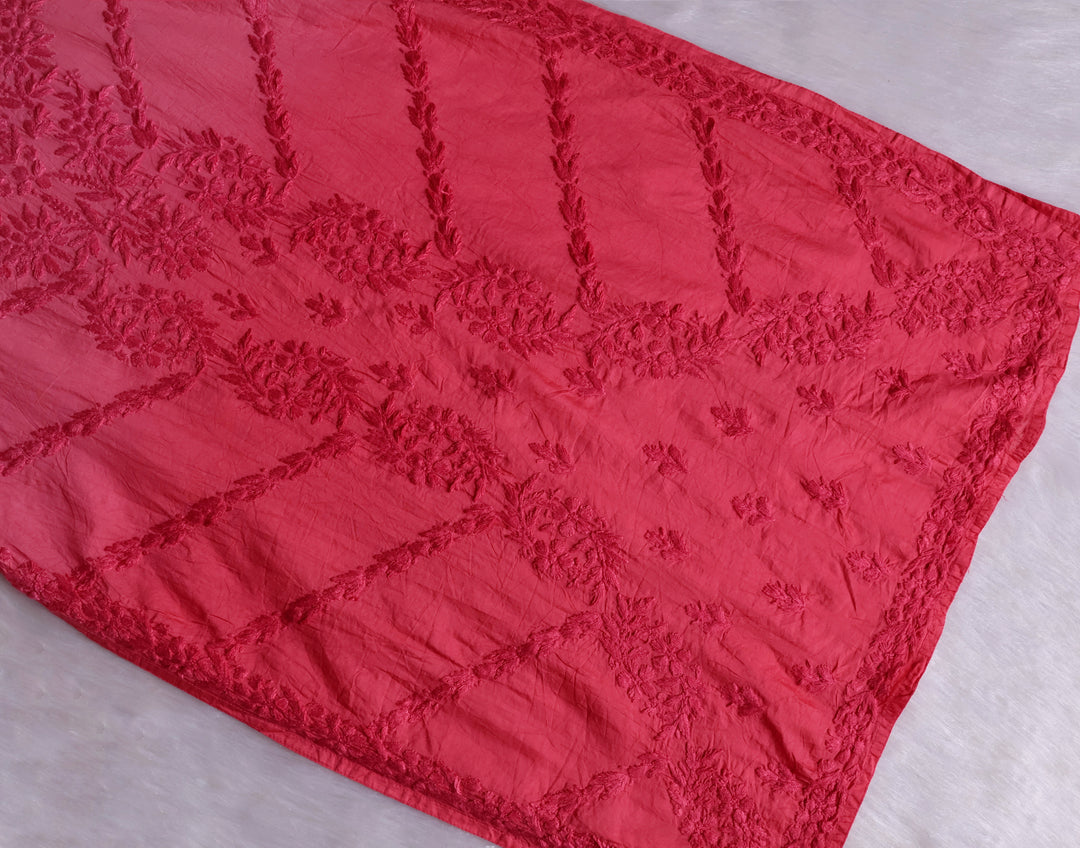 Jannat Rose Pink Pure Chanderi set