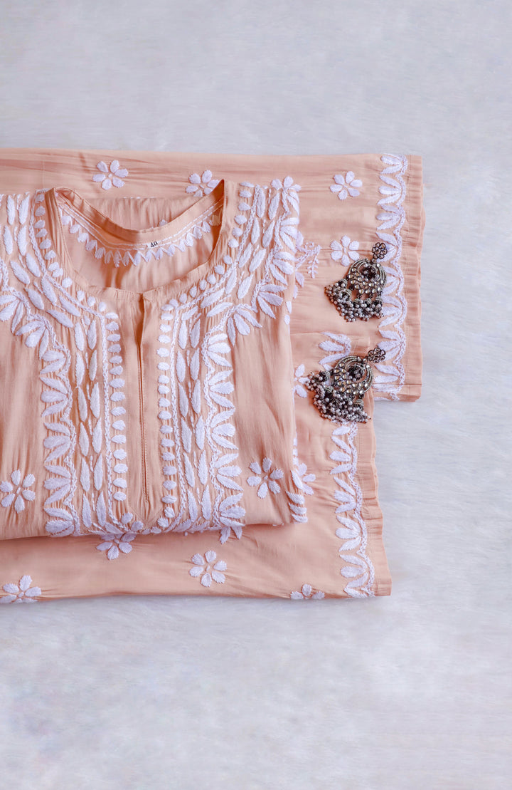 Anaisha Nude Beige Silk Crepe Kurta set