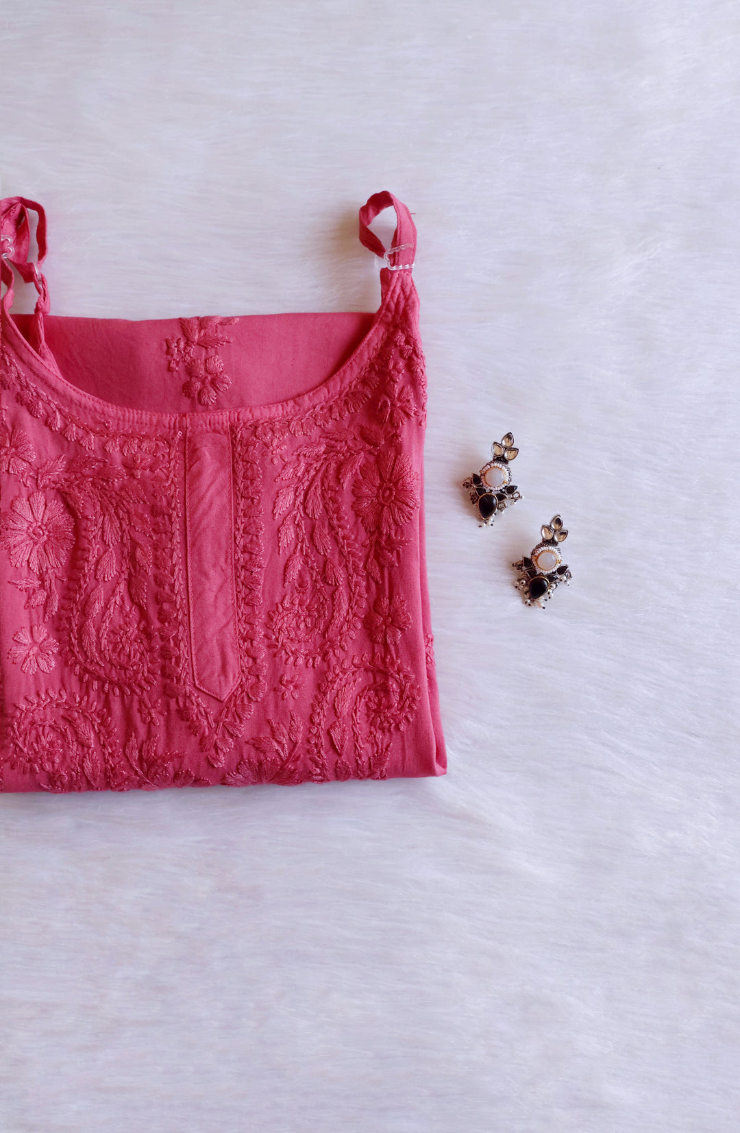 Hala Mauve Pink Sleeveless Long Rayon Kurta