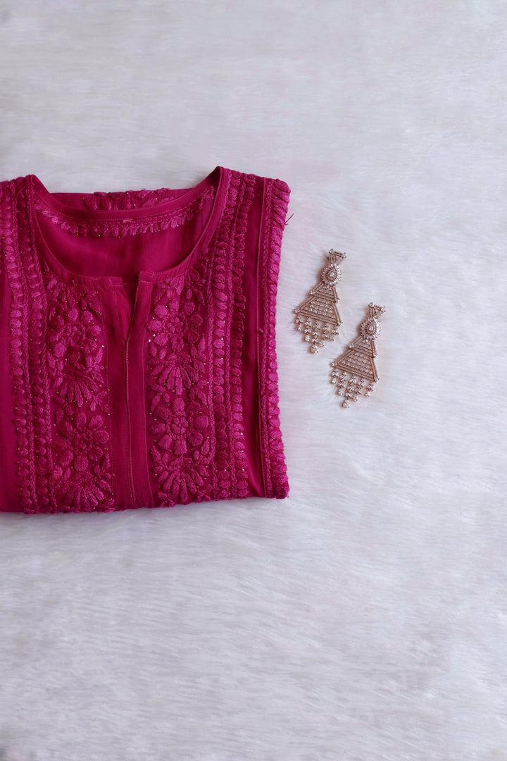 Hoor Deep Purple Viscose Georgette kurta
