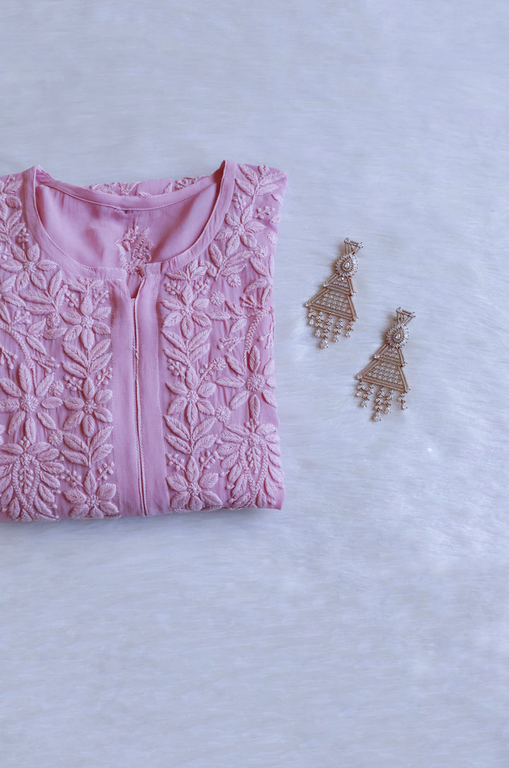 Waliya Dusty Purple Viscose Georgette Kurta