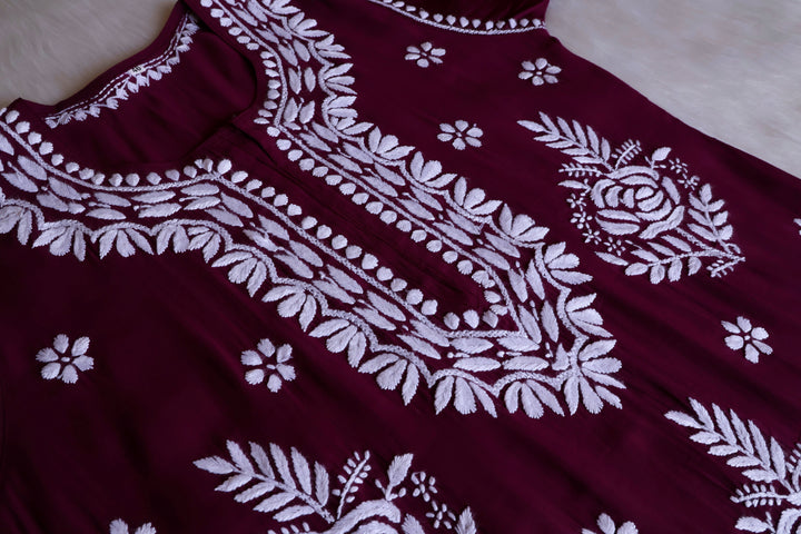 Anaisha Deep Purple Silk Crepe Kurta set