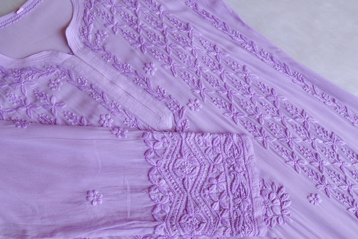Elara Lavender Premium Viscose Georgette Kurta