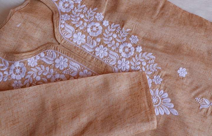 Taraa Beige Cotton Kurta