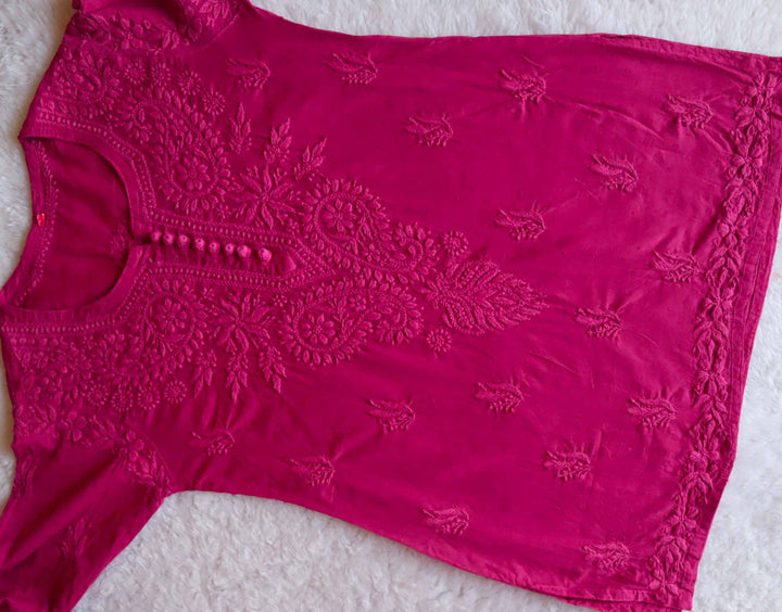 Nazakat Deep Pink short kurta