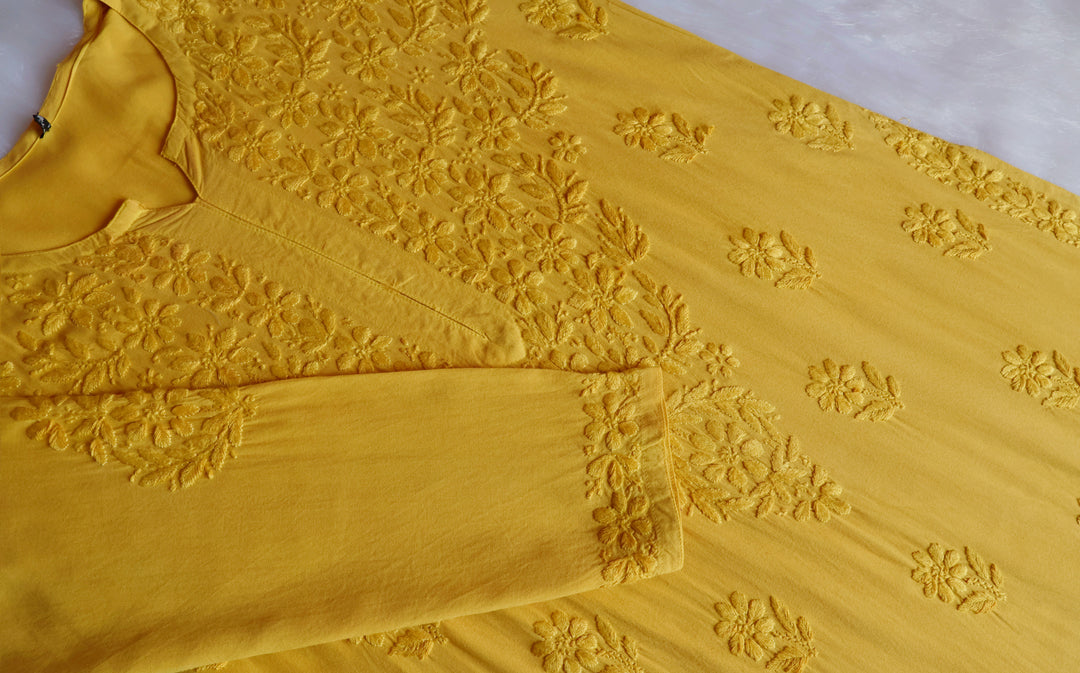 Iqra Mustard Yellow 2 piece Rayon set