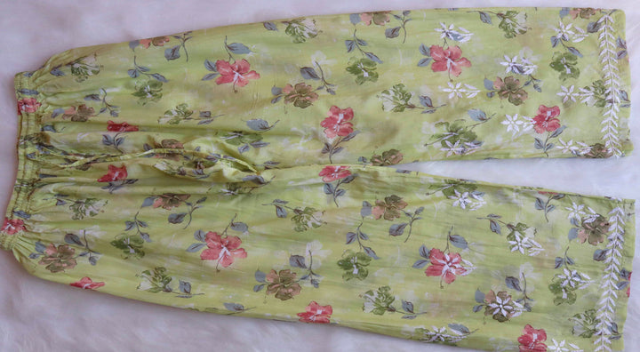 Dahlia Green Pure Mulmul set