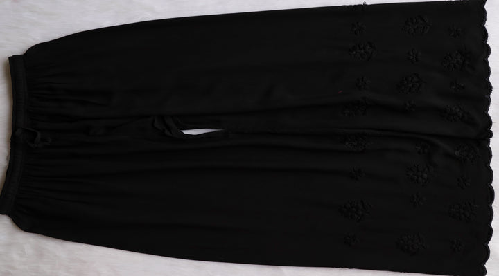 Alishba Black Scalloped Rayon set
