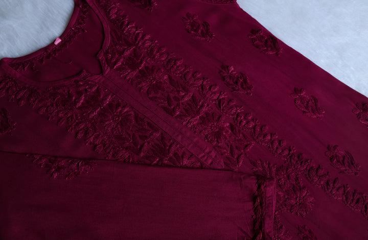 Amirah Deep Plum 2 piece Rayon set