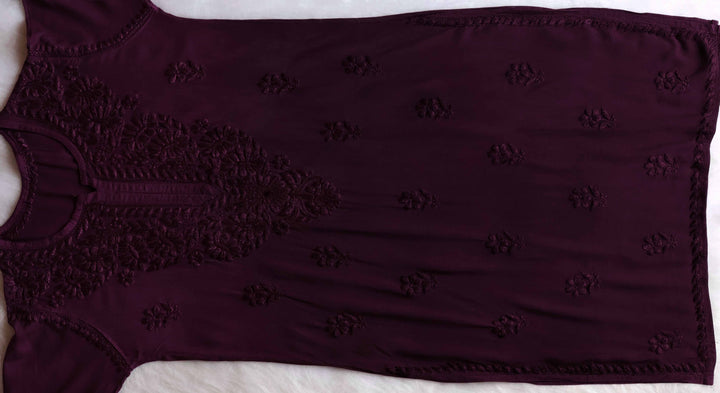 Amirah Smoky Purple Ombre Long Rayon Kurta