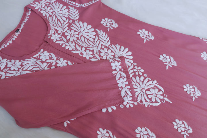 Ayesha Rose Brown Rayon Kurta Pant set