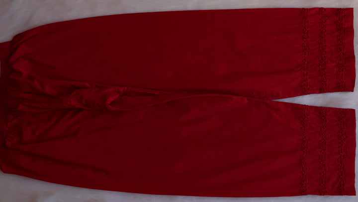 Nazakat Maroon Pure Cotton Kurta Set - Noor Chikankari
