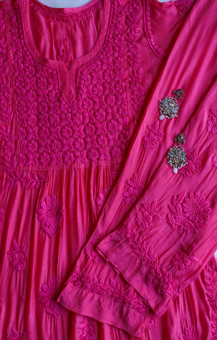 Hoor Pink 10D Pure Muslin Kurta Set