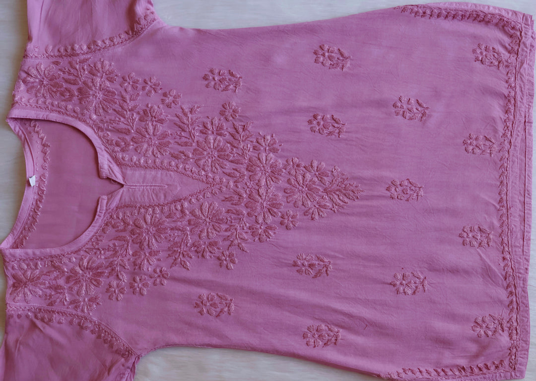 Aliyah Dusty Lavender Short Rayon Kurta