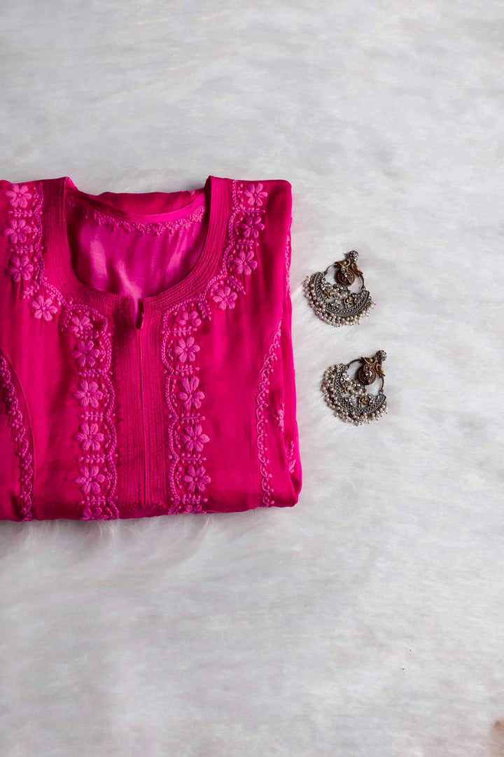 Mehr Deep Pink Modal Silk Dress