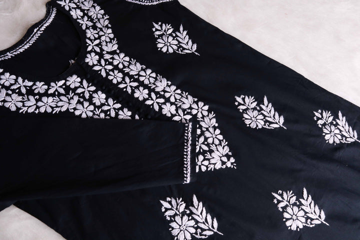 Amaara Black Cotton Kurta