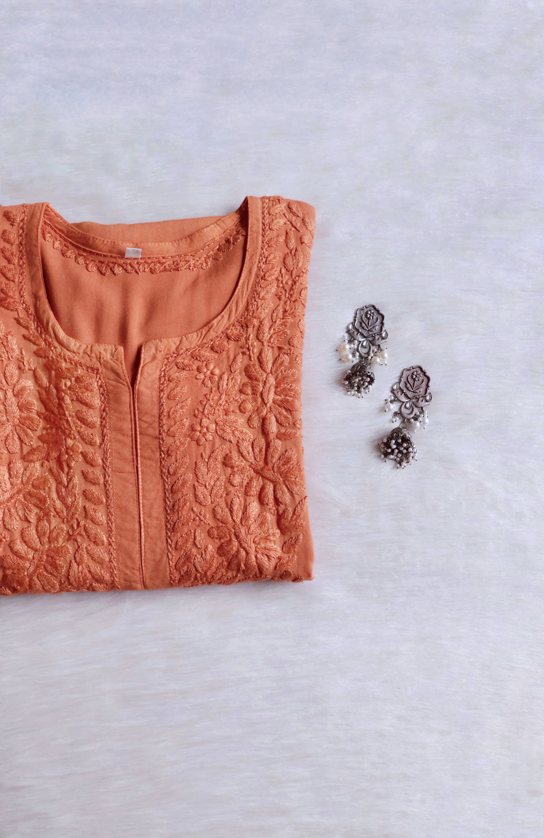 Amirah Rose Brown Long Rayon Kurta