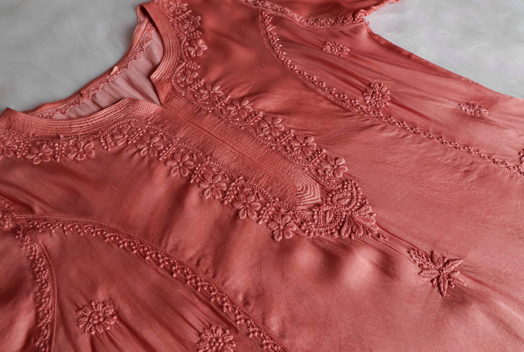 Mehr Rose Brown Modal Silk Dress