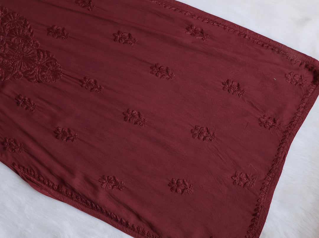 Amirah Rose Brown Long Rayon Kurta