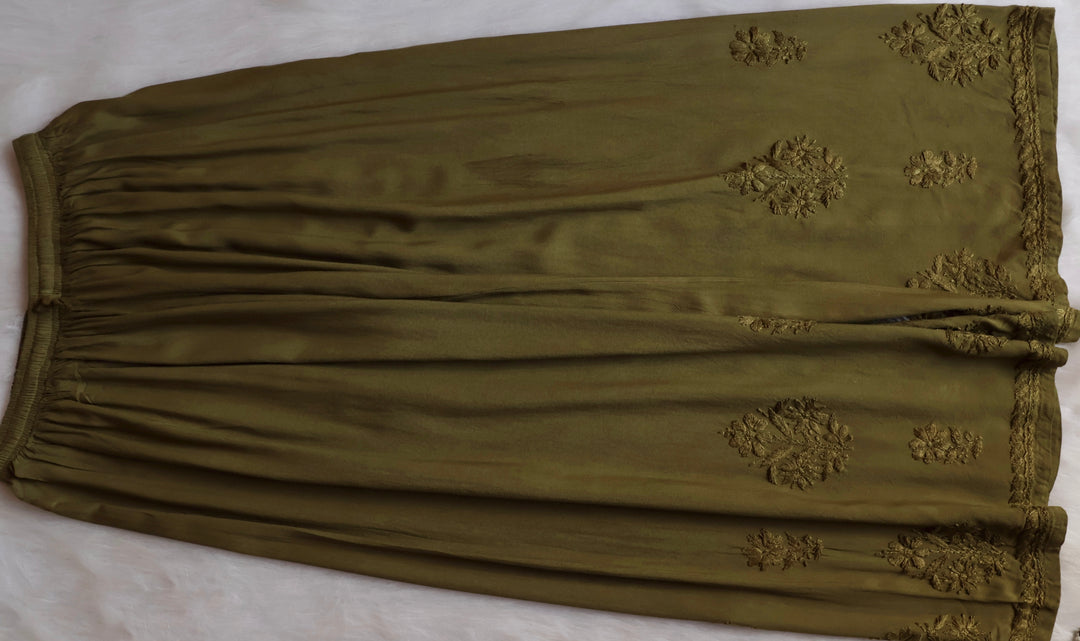Azel Olive Green 2 piece Rayon set
