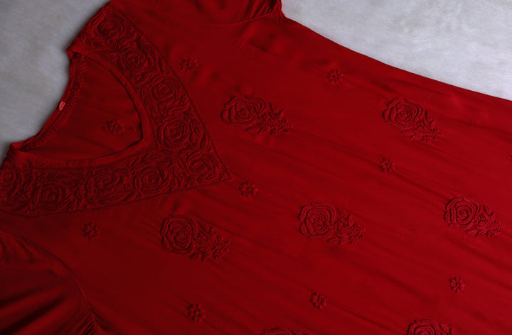 Gul Red Premium Modal Flared Anarkali