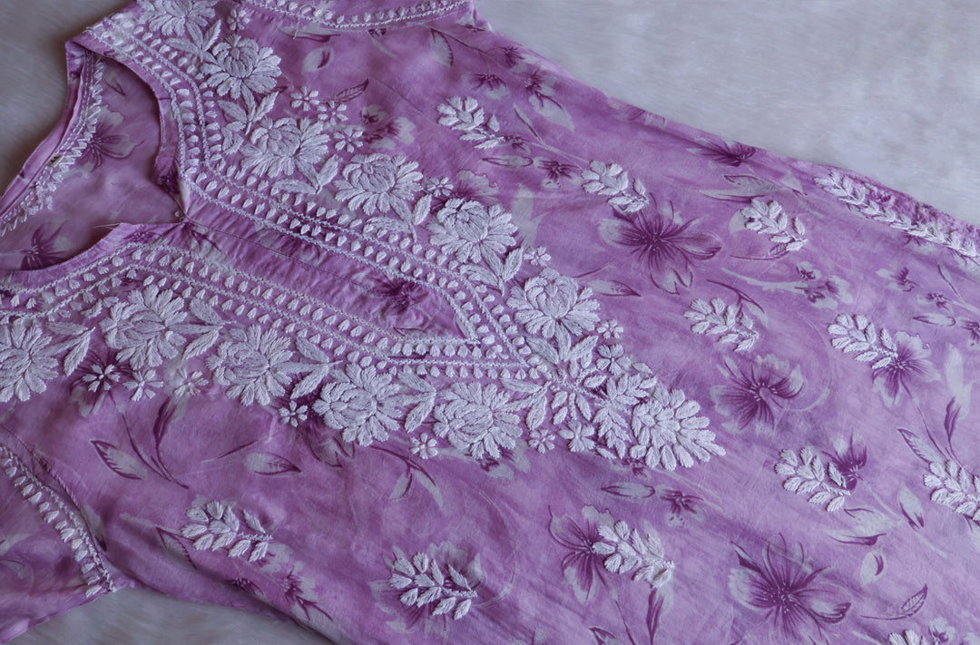 Ayra Lavender Pure Mulmul set