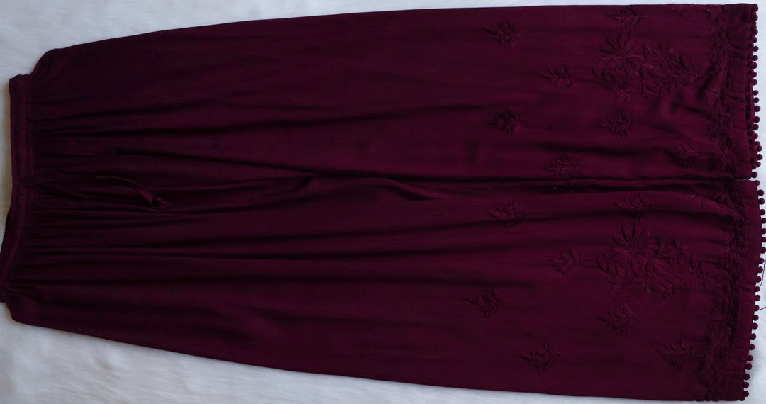 Enaara Deep Plum Potli Button Rayon set